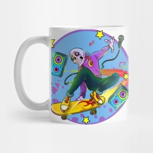 Skateboarding Skull Punk Mug